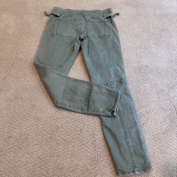 Anthropologie Pants Cargo Utility Olive Green Khaki Stretch Slim Sz 29 #OB709143 - Picture 5 of 14